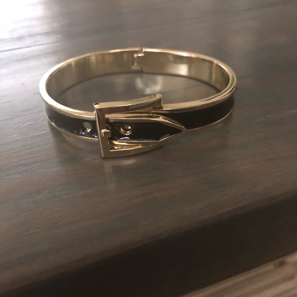 Gold and black bracelet